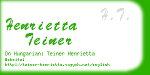 henrietta teiner business card